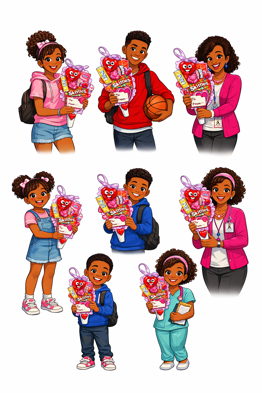 Ten (10) Deluxe Candy Grams